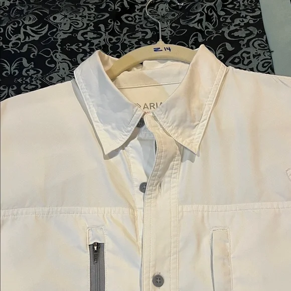 Ariat Men's Casual Button Down Shirt - White - Picture 6 of 10